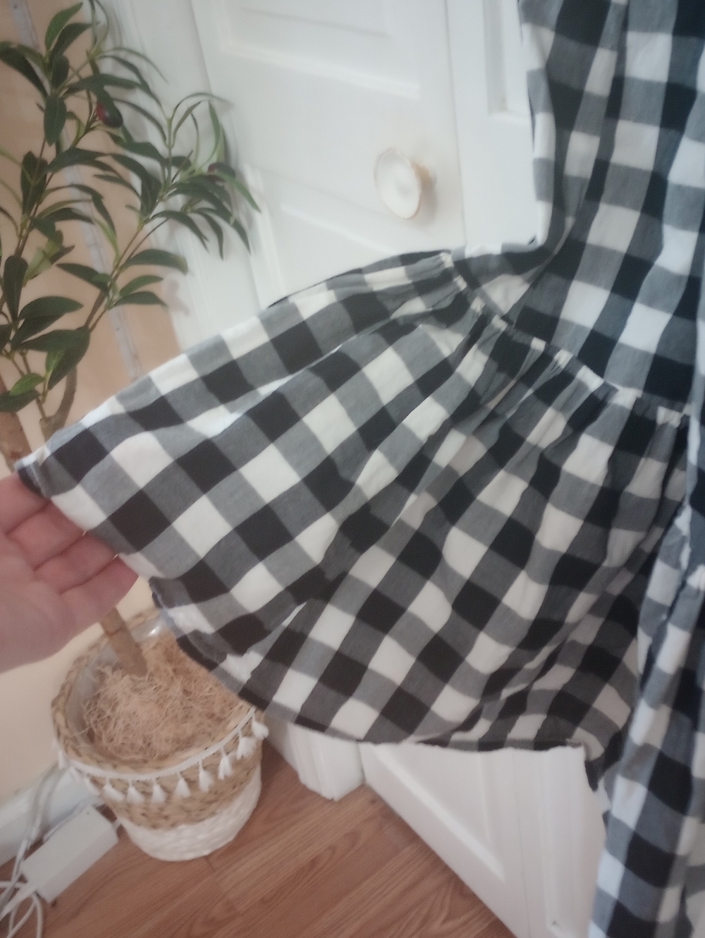 A New Day Black and White Gingham Sleeveless Dress Size Small - Picture 8 of 13